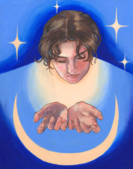 Self portrait. acrylic